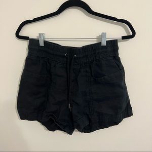 Athleta Black Linen Shorts Size 6